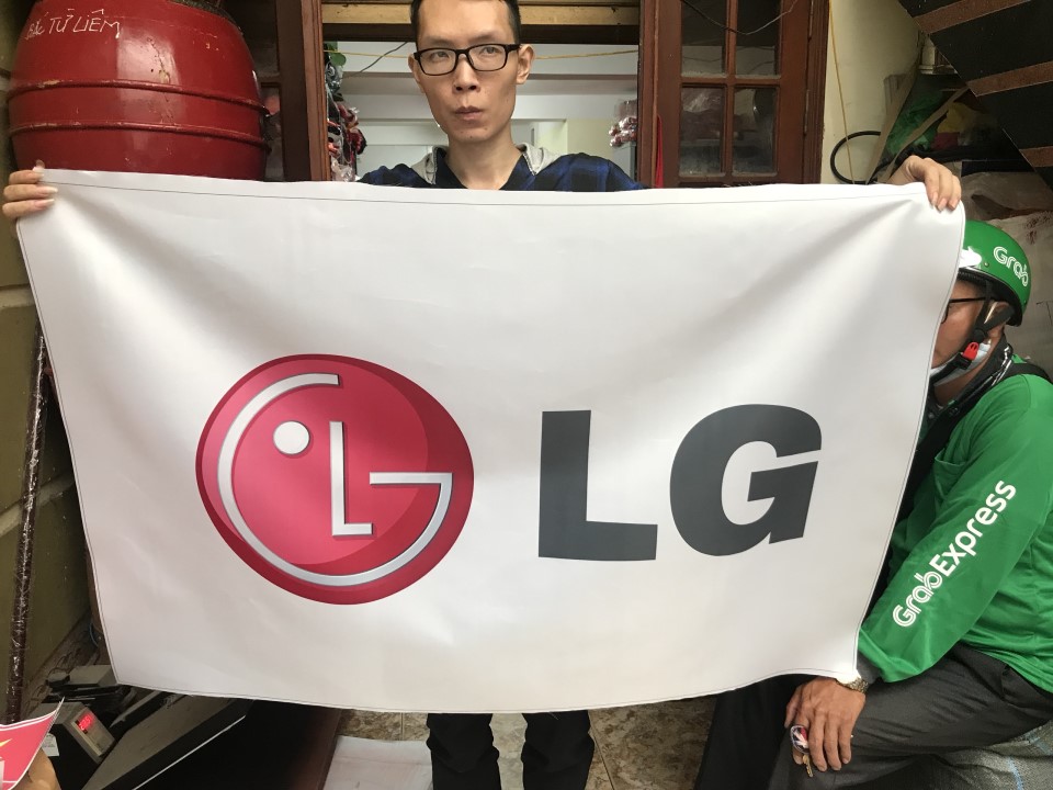 In Cờ Công Ty Theo Yêu Cầu - Cờ Logo LG